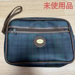 【未使用】Rudolph Valentino チェック柄ポーチ