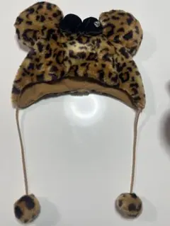 ディズニー　ファンキャップ　ヒョウ柄