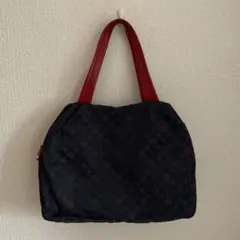 【なごみ様専用】ラシット　トートバッグ　ネイビー　赤