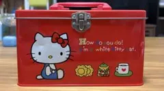 昭和レトロ　キティちゃん空き缶　トランク型缶　サンリオ　Sanrio