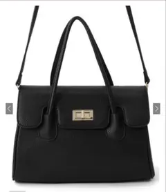 GRL 2Way レザーショルダーバッグ ブラックのサムネイル