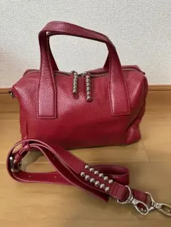 ear PAPILLONNER　スタッズボストンバッグ　レッド　廃盤色2wayのサムネイル