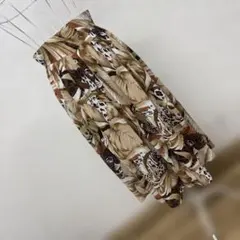 日本製　フレアスカート アニマル柄