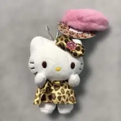 HelloKitty ハローキティーしっぽ付き マスコットキーホルダー ヒョウ柄