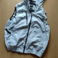 空調服★ エアセンサー フード付きベスト サイズL　シルバー系