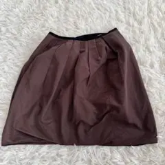 MARECHAL TERRE ひざ丈スカート ブラウン 1 Sサイズ コットン