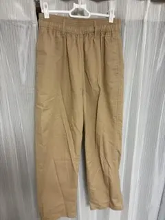 ベージュ チノパン ゴムウエスト