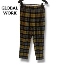 GLOBAL WORK　チェック柄 カジュアルパンツ　秋冬