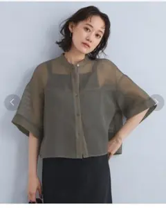 green label relaxingシアーシャツ
