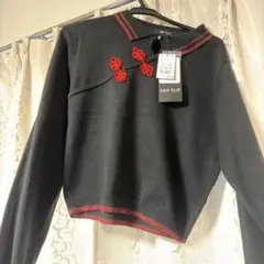 アベイル CHIP CLIP チャイナ風ニット 赤 Mサイズ