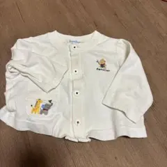 familiar ホワイトカーディガン 70