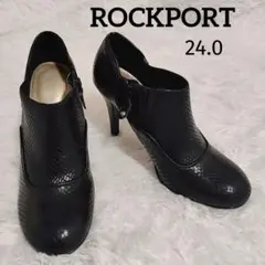 ロックポートROCKPORT ブーティ ヒール　天然皮革　adidas　スネーク