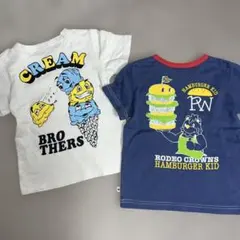 ロデオクラウンズキッズハンバーガーアイスクリームプリントTシャツM２枚セットのサムネイル