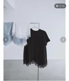 Mila Owen WEB限定 レースヘムTシャツ