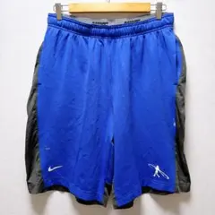 ナイキ ハーフパンツ ストレート裾 ロゴ L 青 黒 ポリエステル スポーツのサムネイル