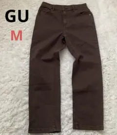 【GU】テーパードパンツ ストレッチ M 茶色