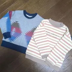 Blue Mart 幾何学模様 トレーナー 110　2枚セット
