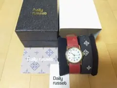 Daily russet デイリーラシット 腕時計 レザーベルト デニムベルト