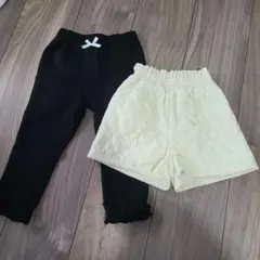キュロット　&　裏起毛スパッツ　2点セット　90㎝