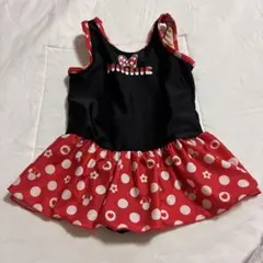 ミニーマウス ワンピース水着 赤黒　　95から100