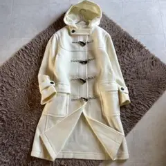 美品✨23区 ヘリンボーンダッフルコート ロング　アイボリー 34