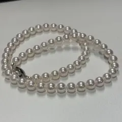 83 テリ9 本真珠　あこや真珠　花珠比較　7.5-8 パールネックレス