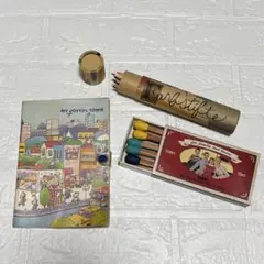 昭和レトロなノート　消しゴム付き鉛筆　色鉛筆