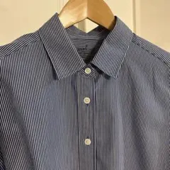 無印良品　ストライプ長袖シャツ　Mのサムネイル