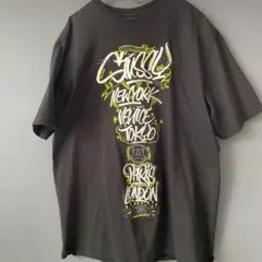 Stussy グラフィックプリント Tシャツ Lサイズ ブラック