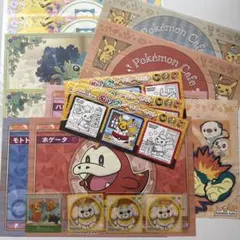 ポケモン　カフェ　ランチョンマット　コースター　ぬりえ　まとめ売り