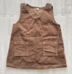 ベビー　ブラウン コーデュロイ ワンピース　90サイズ