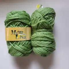 Mo'na Lisa 毛糸 緑 40g 約82m×2 1玉ラベル無し未使用です。