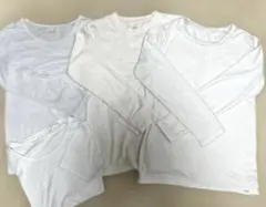 HEATTECHホワイト長袖・半袖アンダーシャツ4枚セット