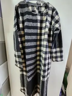 チェック柄 七分袖ワンピース新品タグ付き
