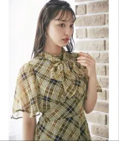２ＷＡＹボウタイリボン付きチェックワンピースtocco closet