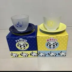 たれぱんだ 麦茶グラス&ソーサー2種セットのサムネイル