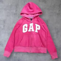old gap ジップパーカー ピンク y2k フリース　スパンコール