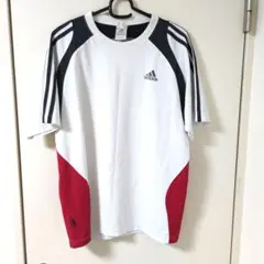 adidas Clima365 Lサイズ シャツ ホワイト/レッド/ネイビー