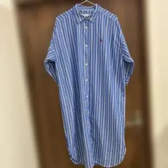 U.S.POLOA SSAN シャツワンピース 美品 ストライプ　七分袖 L