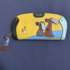 Love's 犬イラスト付き長財布