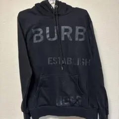 BURBERRY ブラック フード付きパーカー L
