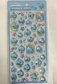 正規品 しずくちゃんボンボンドロップシール 青