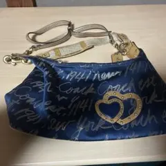 COACH ハンドバッグ ライトブルー 平成 - メルカリ