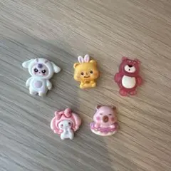 動物キャラクター デコレーションパーツ 4個セット