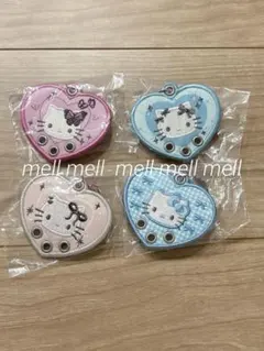 ハローキティ　刺繍カスタムキーホルダー　4点