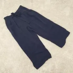 【ZARA BASIC】ザラ ベーシック　ワイドパンツ（M）ウエストリボン