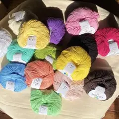 【6玉セット】コットン糸 ベビーコットンヤーン 1個50g/165m【色選べる】