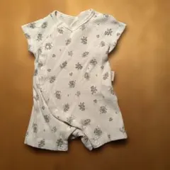 アプレレクール花柄ワッフルロンパース