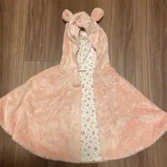 ベビーポンチョ ミキハウス ピンク ~95cm