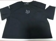 新品　160　SISTARJENNI　半袖Tシャツ　肩開き　黒のサムネイル